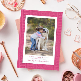 Cartão De Festividades Foto de estimação do Dia de os namorados de felpud