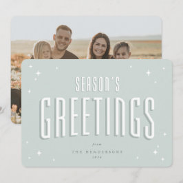 Cartão De Festividades Foto de Estrelas de Retrô das Saudações da Estação