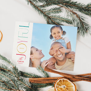 Cartão De Festividades FOTO DE FAMÍLIA ALEGRE ícone moderno e elegante co
