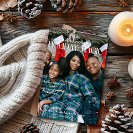 Cartão De Festividades Foto de Família ao Estilo da Capa da Revista Holid