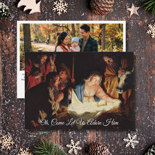 Cartão De Festividades Foto de Família da Natividade Natal Clássico Relig