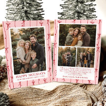 Foto de Família de Natal com Arco Desenhado à Mão