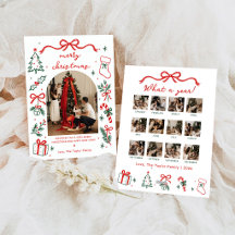 Foto de Família de Natal Desenhada à Mão Caprichos