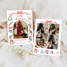 Foto de Família de Natal Desenhada à Mão Caprichos