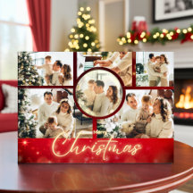 Foto de família de Natal personalizável elegante