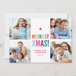 Cartão De Festividades FOTO DE FAMÍLIA MÚLTIPLA festiva moderna minimalis