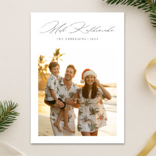 Cartão De Festividades Foto de Família Tropical com Roteiro Mele Kalikima