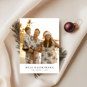Cartão De Festividades Foto de Família Tropical na Praia de Mele Kalikima