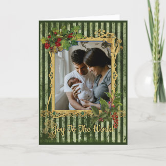 Cartão De Festividades Foto de Família Vintage Personalizada para Férias