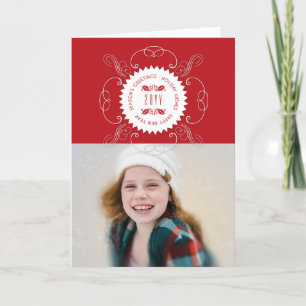 Cartão De Festividades Foto de Feliz ano novo de Saudações da Estação