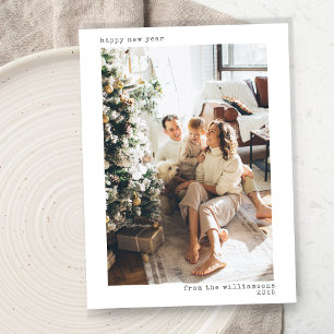 Cartão De Festividades Foto de Feliz ano novo de Tipografia Moderna Minim