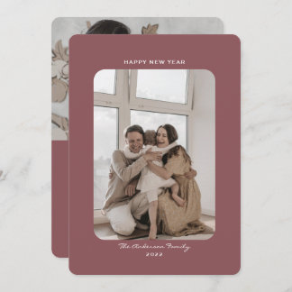Cartão De Festividades Foto de feliz ano novo simples minimalista de limp