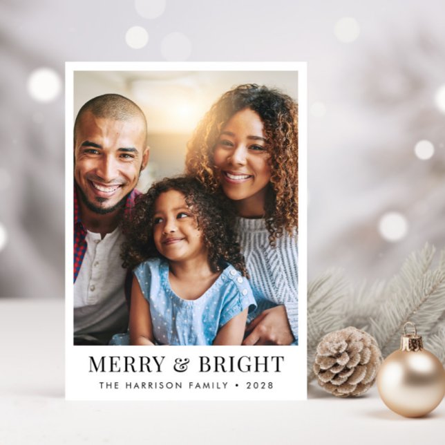 Cartão De Festividades Foto de Feliz de Natal (Share the love and warmth of the season with your personalized photo Christmas card)