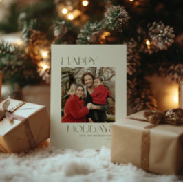 Cartão De Festividades Foto de Feliz Natal em Verde Caçador