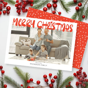 Cartão De Festividades Foto de Feliz Natal Personalizada