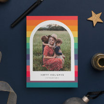 Foto de Felizes Férias com Arco Colorido Moderno
