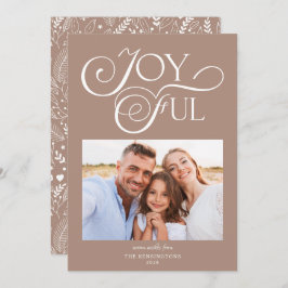 Cartão De Festividades Foto de Feriado Alegre de Padrão de Terra Moderno