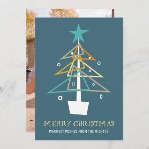 Cartão De Festividades Foto de Feriado de Meio século de Árvore de Natal 