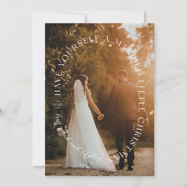 Cartão De Festividades Foto de Feriado de Sobreposição de Oval Bela Nova (Frente)