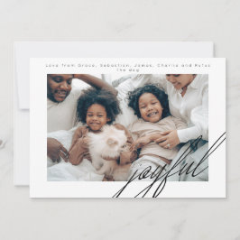 Cartão De Festividades Foto de Feriado Simples Personalizada