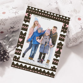 Cartão De Festividades Foto de Feriados Felizes, Padrão de Meninas Bonita