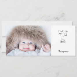 Cartão De Festividades Foto de Férias Moderna Minimalista Hygge