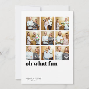 Cartão De Festividades Foto de Férias Quadradas Mínimas Modernas 9