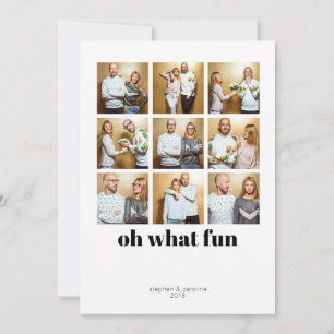 Cartão De Festividades Foto de Férias Quadradas Mínimas Modernas 9