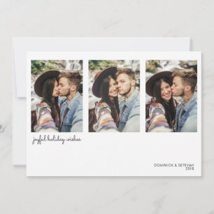 Cartão De Festividades Foto de Férias Simples Minimalista Moderna