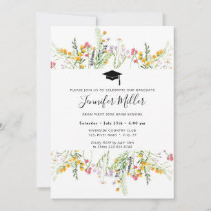 Cartão De Festividades Foto de Festa de formatura de flor selvagem