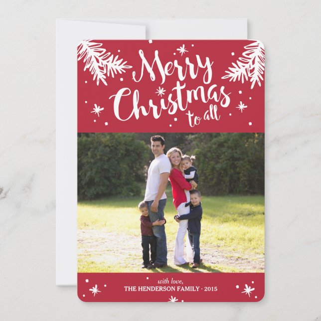 Cartão De Festividades Foto de filiais modernas (Frente)