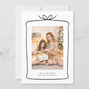 Cartão De Festividades Foto de Fita de Natal Moderno