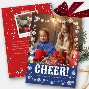 Cartão De Festividades Foto de Flores de Neve Elegantes