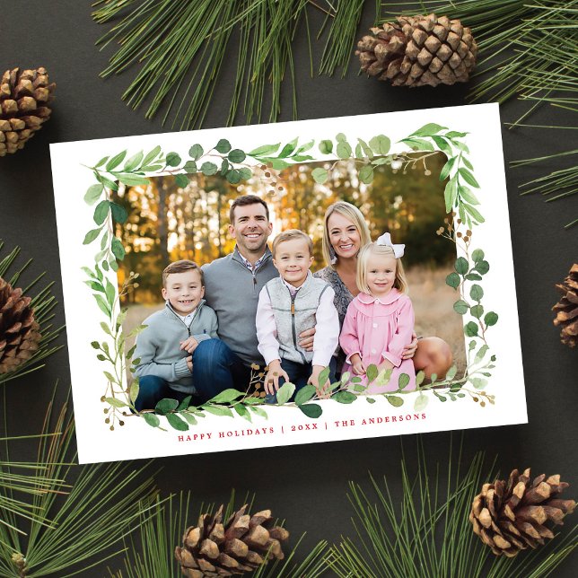 Cartão De Festividades Foto de Folhagem Elegante de inverno Festivo (Criador carregado)