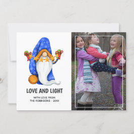 Cartão De Festividades Foto de Gnome de Natal Nórdico Fofo
