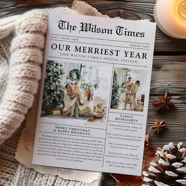 Cartão De Festividades Foto de jornal Natal exclusivo (Criador carregado)