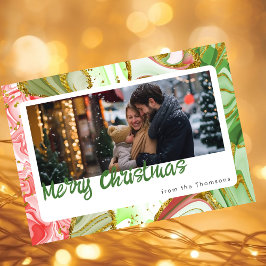 Cartão De Festividades Foto de mármore de natal alegre