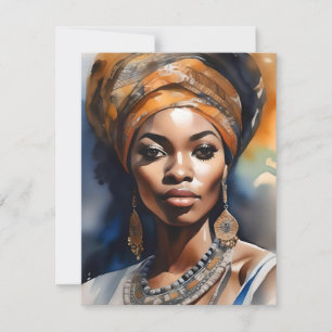 Cartão De Festividades Foto de mulher africana F