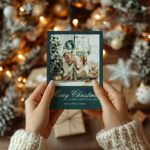 Cartão De Festividades Foto de Natais vintages Elegantes