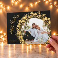 Foto de Natal Alegre em Dourado e Preto