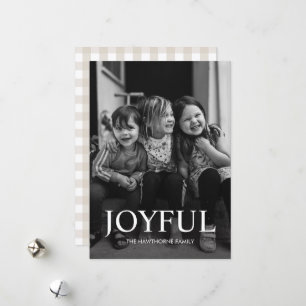Cartão De Festividades Foto de Natal Alegre Minimalista Moderna