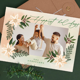 Cartão De Festividades Foto de Natal botânico do Natal moderno