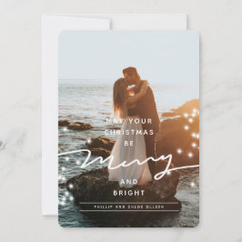 Cartão De Festividades Foto de Natal brilhante e Feliz brilhante