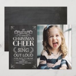 Cartão De Festividades Foto de Natal Cheer Chalkboard