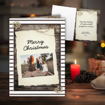 Foto de Natal com Letra em Madeira de Papel Antigo