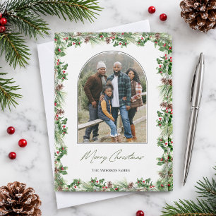 Cartão De Festividades Foto de Natal Cristão Elegante