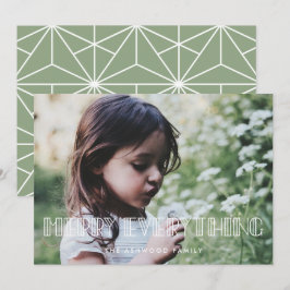 Cartão De Festividades Foto de Natal da Deco de Arte Retroativa tudo feli