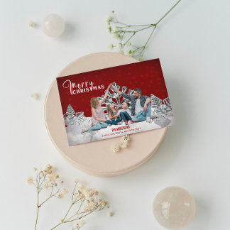 Cartão De Festividades Foto de Natal da família exclusiva "BE THERE"