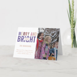 Cartão De Festividades Foto de Natal da Paleta Ultra Violet