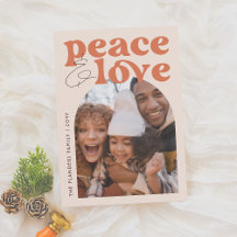 Foto de Natal da Peace & Love Retro Groovy Arch
